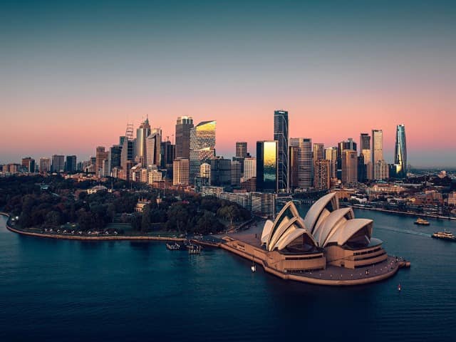 Tourism australia sydney opera house por do sol